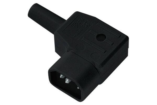 Bachmann 915172 Bachmann Kaltgerätestecker C14, 10 A, abgewinkelt, schwarz