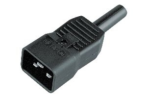 Bachmann 915175 Bachmann Kaltgerätestecker C20, 16 A, schwarz