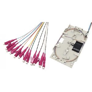 Tecline 20500031 Tecline LWL Spleißkassette mit 12x Faserpigtail OM4, farbig, LC/UPC, 2,0 m, 12 Stück