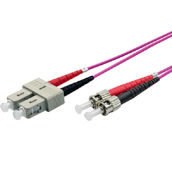 Ekivalan COZOM4DCST2SE0300A Ekivalan LWL Duplex Patchkabel OM4, 50/125 µm, SC/ST, erikaviolett, 30,0 m