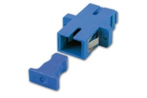 Tecline 395301 LWL Kupplung SC/SC, Simplex, Singlemode OS2, Kunststoff-Gehäuse mit Keramik-Ferrule, blau