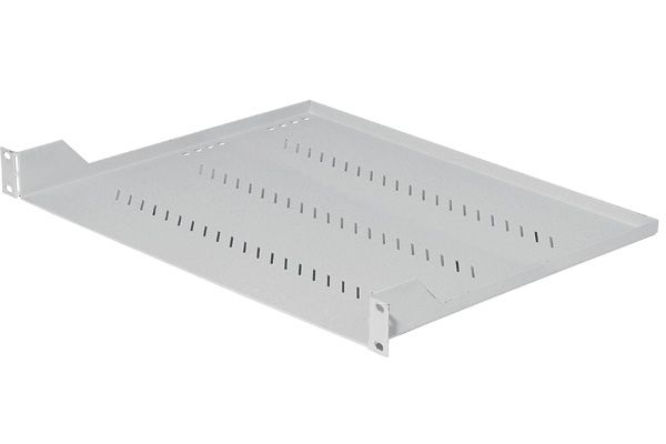 Triton RAC-UP-350-A1 Triton 19" Fachboden für Wandgehäuse und Netzwerkschränke, 1 HE, Tiefe 350 mm, 40 kg, hellgrau RAL 7035