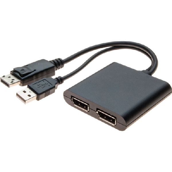 Exertis Connect 250201 DisplayPort MST MultiStream Transport Hub (Splitter), 2 Port