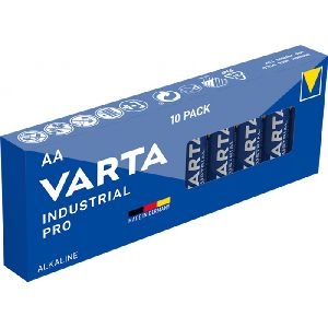 Varta 4006211111 VARTA Batterie Alkaline, INDUSTRIAL PRO, Mignon, AA, LR06, 1.5V, Retail Box (10-er Pack)