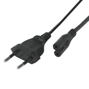 Exertis Connect 808308 Netzanschlusskabel, Eurostecker an Euro 8 Buchse, schwarz, 1,0 m