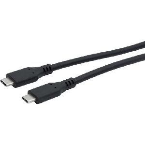 Exertis Connect 532553 USB 3.2 Gen. 2 Kabel, bis 100 Watt, USB St. C/ USB St. C, schwarz, 2,0 m