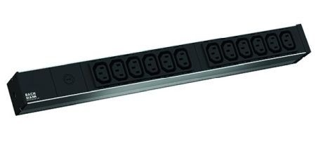 Bachmann 8002284 Bachmann 19" IT PDU Basic, Steckdosenleiste ALU, 12x C13 Kaltgerätebuchse, 10A Feinsicherung
