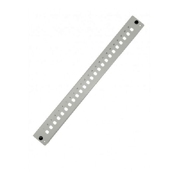 Tecline 20500010 Tecline Frontblende für 19Zoll Spleißbox 1 HE, 24x ST, FC Simplex, lichtgrau RAL 7035