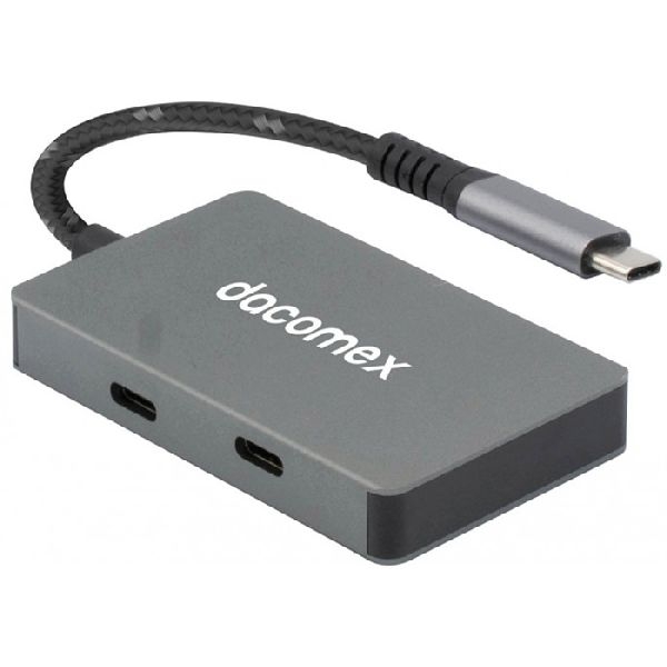 Dacomex HB514 Dacomex USB Hub HB514, Eingang USB Type-C, Ausgang 2x Type-A, 1x Type-C, 1x Type-C PD 60 W, Recycling-Material