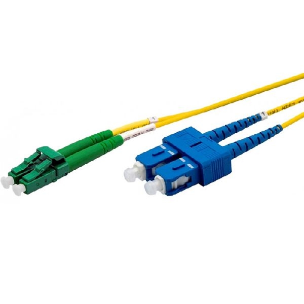 Ekivalan COZ008DCLA2SJ0100A Ekivalan LWL Duplex Patchkabel OS2, 9/125 µm, LC APC/SC, gelb, 10,0 m