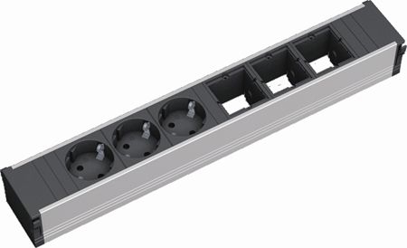 Bachmann 912006 Bachmann CONI Facility System Steckdoseneinheit 6-fach, 3 x Custom Module + 3 x Schutzkontaktsteckdose