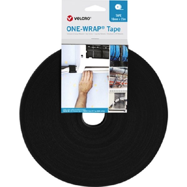 Velcro VEL-OW64128 ONE-WRAP(r) Klettband der Marke VELCRO(r), 16 mm x 25 m, flammhemmend, schwarz