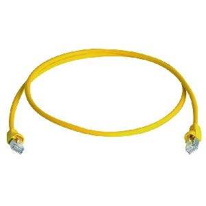 Telegärtner 100008032 Telegärtner Patchkabel Cat. 6A ISO/IEC, S/FTP (PiMF), halogenfrei, gelb, 0,25 m
