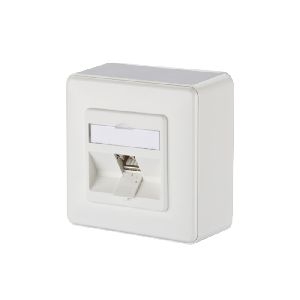 MetzConnect 130B12D10002-E Metz Connect Datendose C6Amodul, Cat.6A (ISO), 270°, 1-fach, Aufputz, reinweiß RAL 9010