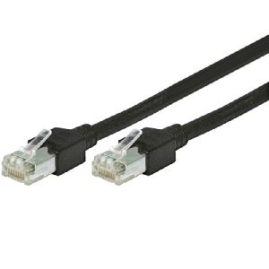 Tecline 719003S Tecline Patchkabel Cat. 5e, S/UTP, hochflexibel, schwarz, 0,3 m