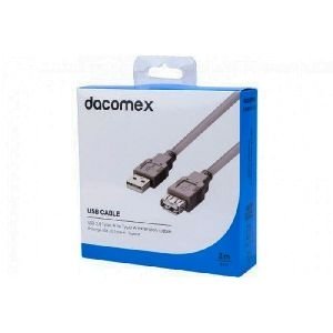Dacomex 199030 Dacomex USB 2.0 Verlängerungskabel, USB St. A / USB Bu. A, 2,0 m, in Retailverpackung