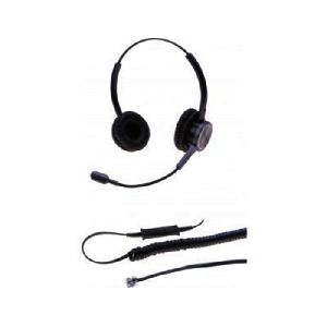 Dacomex 292013 Dacomex Callcenter-Headset, 2 Ohrmuscheln mit Kabel, schwarz