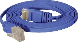 S-Conn 75720-SLB High Quality Flachband Patchkabel Cat. 6, U/UTP, blau, 10,0 m
