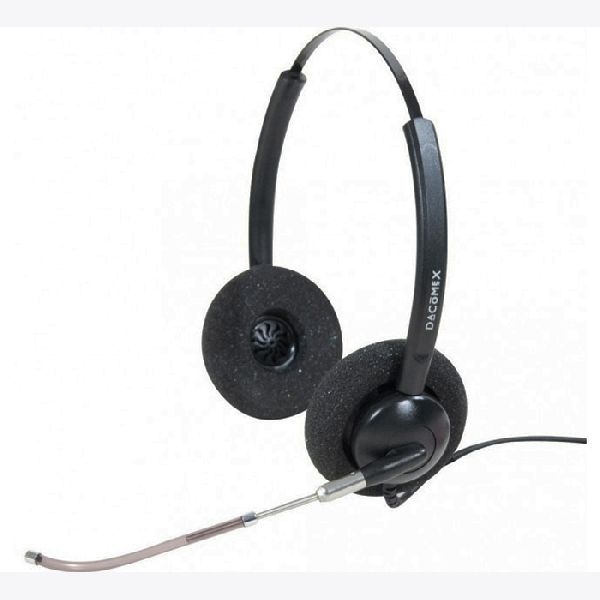 Dacomex 292015 Dacomex Telefon-Headset, 2 Ohrmuscheln, RJ9-Anschluss, schwarz