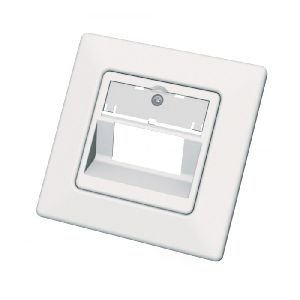 EasyLan CKVDUSL2R EasyLan Modulaufnahme SL, 45°-Abgang, Unterputz, 2-fach, weiß ähnlich RAL 9010, 5 Stück