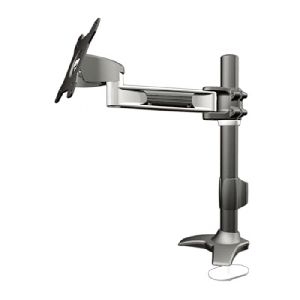Aavara TI110 Aavara Monitorständer TI110, für Flachbildschirme 38 - 68 cm (15" - 27"), bis 8 kg, Schraubklemme, schwarz / silber