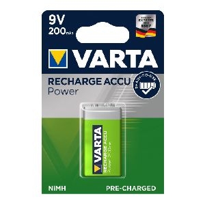 Varta 56722101401 VARTA Batterie Power Accu, 9V Block, HR22, 1.2V 200mAh
