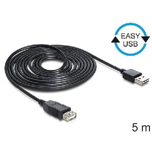 Delock 83373 DeLOCK Kabel EASY-USB 2.0-A Stecker an USB 2.0-A Buchse, Verlängerung, 5 m