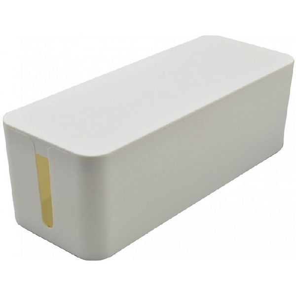 Exertis Connect 573423 Kabelbox groß für Steckdosenleisten, weiß, 400 x 160 x 135 mm