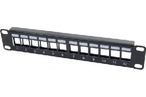 Dexlan 754715 Dexlan 10" Modulträger für 12 Keystone Anschlussbuchsen,
