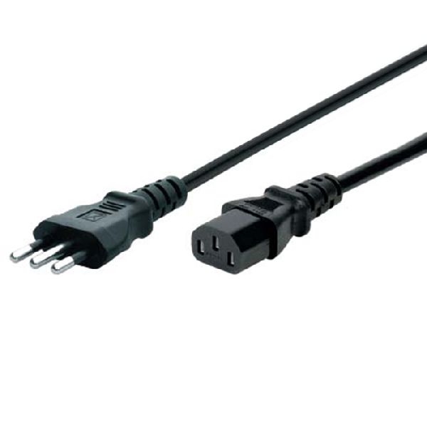 Tecline 35032 Netzanschlusskabel Italien, Stecker an Kaltgerätebuchse, schwarz, 1,8 m