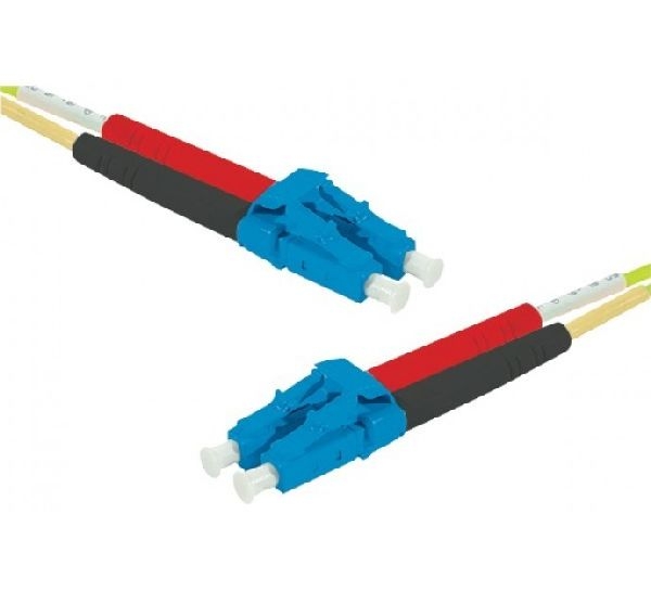 Exertis Connect 392845 LWL Patchkabel HD, 9/125 µm, OS2-Faser, LC Duplex Stecker/Stecker, gelb, 7,0 m UPC