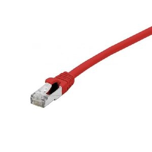Exertis Connect 850860 Patchkabel Cat. 6, F/UTP, halogenfrei, mit Rastnasenschutz, rot, 0,3 m