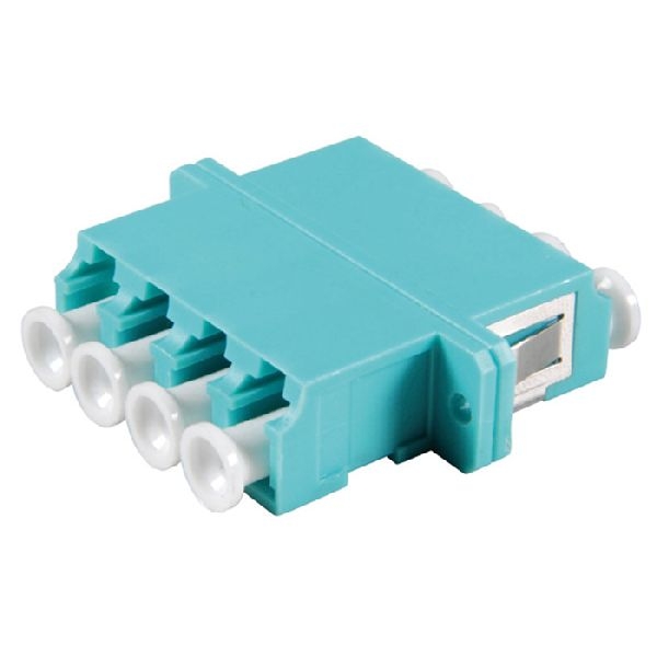 Exertis Connect 996745 LWL Kupplung LC/LC, 4-fach, Multimode OM3, Kunststoff-Gehäuse mit Keramik-Ferrule, aqua