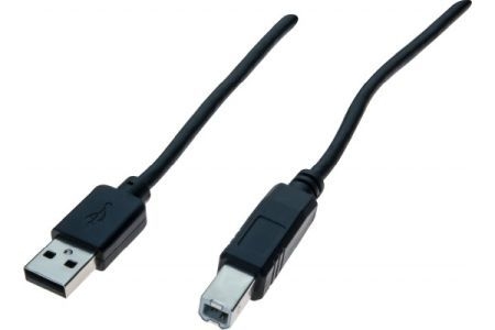 Exertis Connect 532449 USB 2.0 High Speed Kabel, USB St. A/ USB St. B, schwarz, 1,8 m