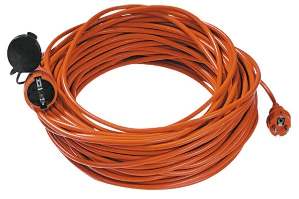 Bachmann 341879 Bachmann Schutzkontakt-Verlängerungskabel, IP20, orange, 10,0 m