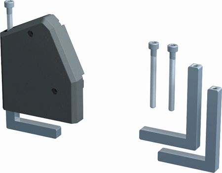 Bachmann 930120 Bachmann DESK 1 Facility System, Haltewinkel für Tischplatten bis 50 mm
