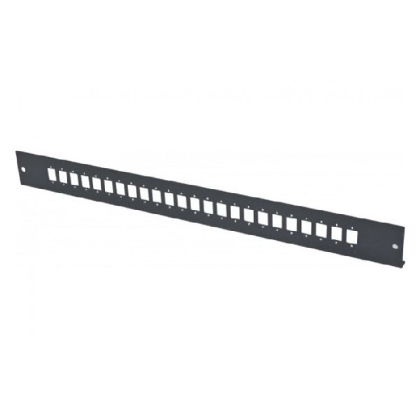 Dexlan 395420 Dexlan LWL Frontplatte unbestückt für LWL Spleißbox, 24 x LC Duplex