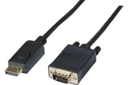Exertis Connect 128213 DisplayPort 1.1 auf VGA Adapterkabel, DisplayPort St. / VGA St., 2,0 m, schwarz