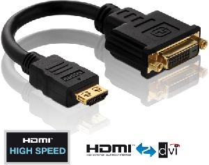 PureLink PI060 PureLink PureInstall Serie HDMI / DVI Adapterkabel, vergoldet, HDMI St. A / 24+1pol DVI-D Bu., 0,1 m