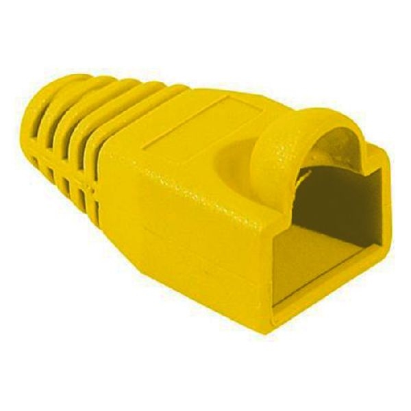 Exertis Connect 253175 Knickschutztülle für Modularstecker RJ45, Rundkabel, bis 6 mm, gelb, VPE 10 Stück