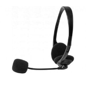 Exertis Connect 59222 Stereo Headset mit Mikrofon, schwarz, 2 x Klinkenstecker 3.5mm (2,4m Kabel)