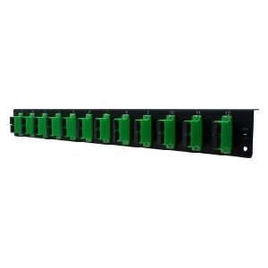 Dexlan 395424 Dexlan LWL Frontplatte bestückt für LWL Spleißbox, 12 x SC APC Duplex