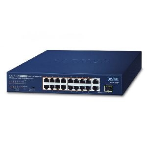 Planet FGSD-1821P Planet 802.3at PoE+ Switch FGSD-1821P, 16 Port 100 Mbit/s PoE+, 2 Gigabit Uplinkports, 1 SFP Slot