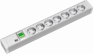 Bachmann 333600 Bachmann 19" PDU PVC Steckdosenleiste mit Schalter, 7-